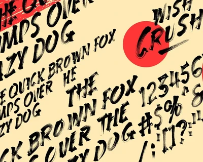 Wish Crush. Dry Brush Font