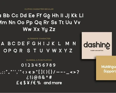 Dashing font