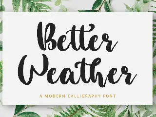 Better Weather - Bold Font