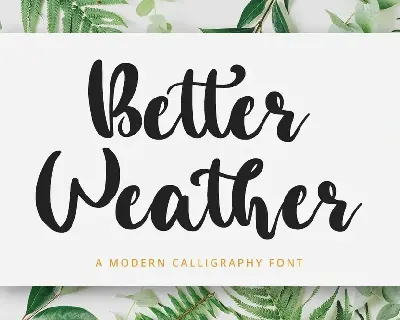 Better Weather - Bold Font