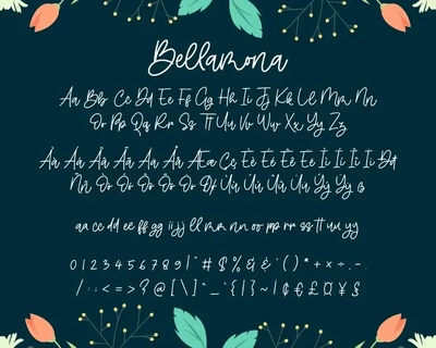 Bellamona - Beautiful Monoline font