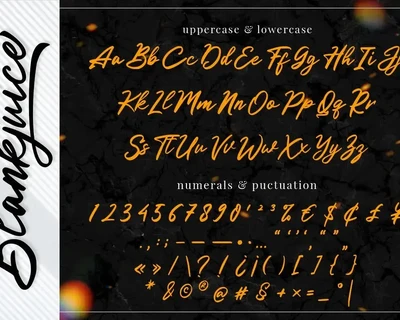 BlackJuice - Signature Font