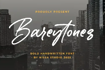 Bareytones - Brush Script Font