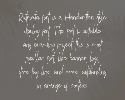 Riotrowta font