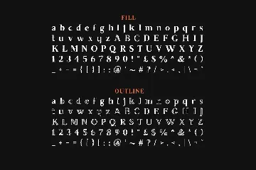 Brixton (Fill and Outline) font