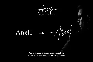 Ariel Signature font