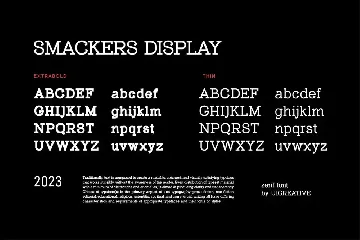 Smackers Display Serif Family Font