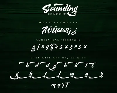 Sounding â€“ Script Font