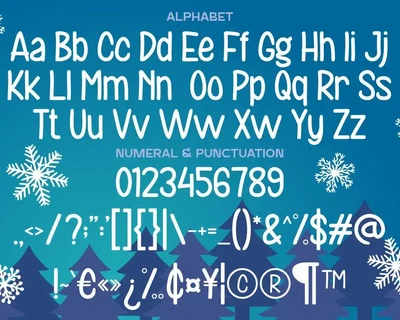 Snowman House - Christmas Display Font