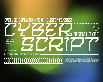 Eveluce Futuristic Font