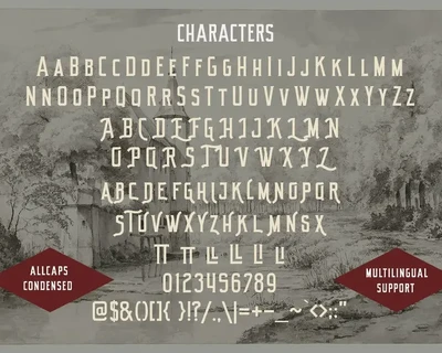 Rosterine - Condensed Font