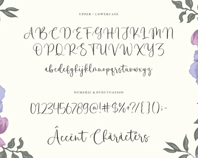Dramatic Florals Script Font