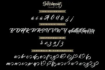 The Speciment â€“ Handlettering Script Font