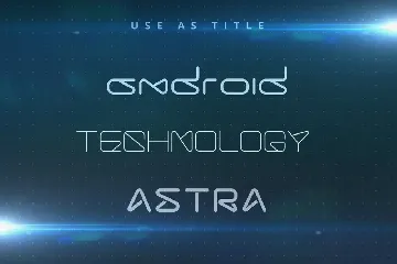 LineTech futuristic technology font