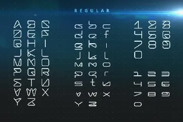 LineTech futuristic technology font