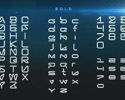 LineTech futuristic technology font