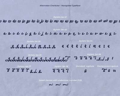 Navigated font
