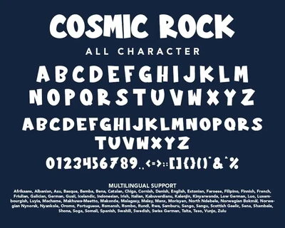 Cosmic Rock - A Comic Display Font