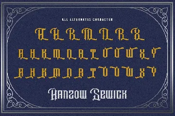 Hanzow Sewick - Victorian Display Font