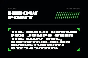 Know Futuristic Modern Sans Serif Font Typeface