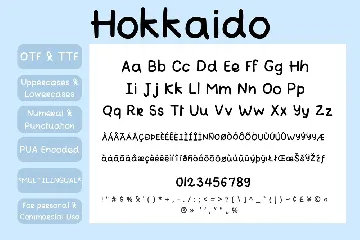 Hokkaido Cute Handwritten Font