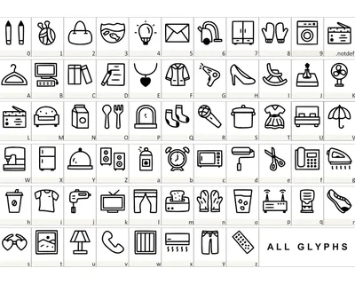 Household Dingbat font