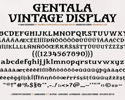 Gentala Vintage Font