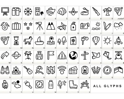 Outing And Journey Dingbat font