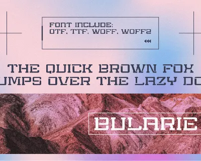 Bularie  Stencil font