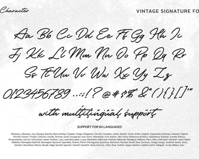 Vintage Signature font
