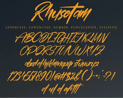 Rhusetam font