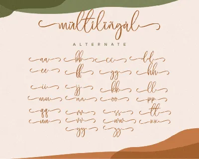 Malica Script Rough font