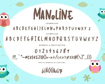 Manoline Fun Advertisement Font