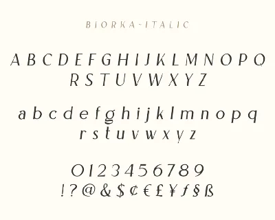 Biorka Serif font