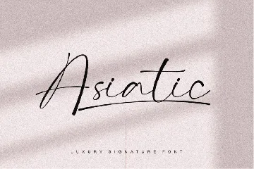 Asiatic Signature Script font