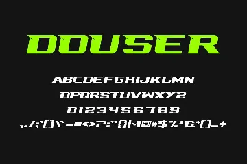 Douser font