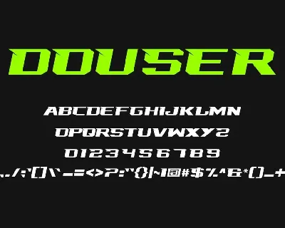 Douser font