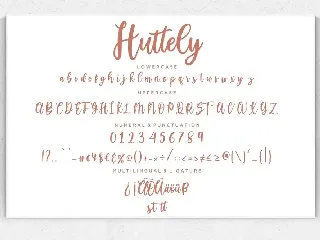 Huttely Calligraphy Business Font