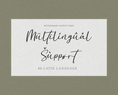 Notedinary - Script Calligraphy font