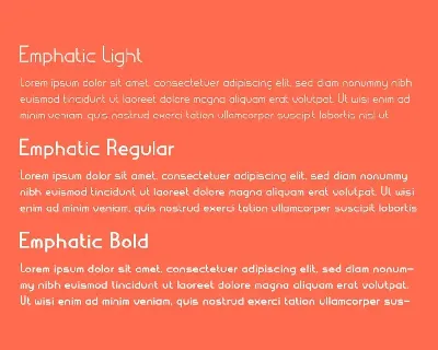 Emphatic - Modern sans-serif font family