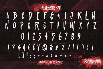 Psychomachy - Handmade Scary Font