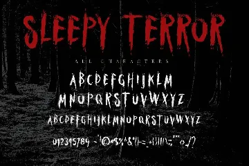 Sleepy Terror Horror Font