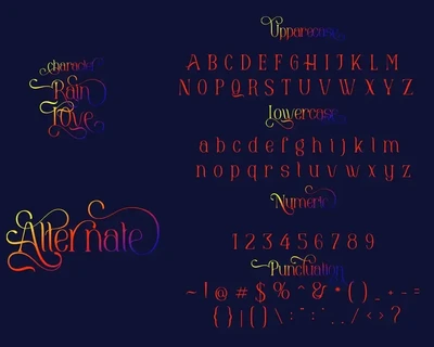 Rain Love font