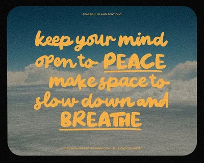 Peaceful Island - Handwritten Font Duo