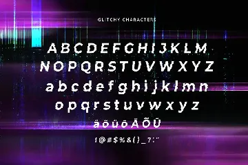 Glitchy - A digital Glitch Font