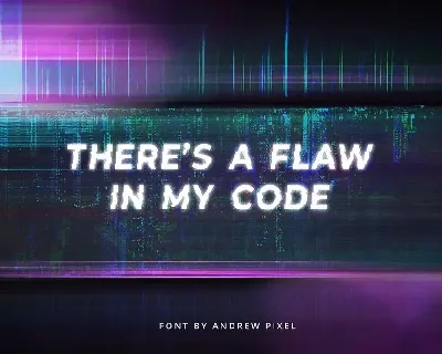 Glitchy - A digital Glitch Font