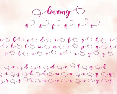 Lovemy - Beautiful script font