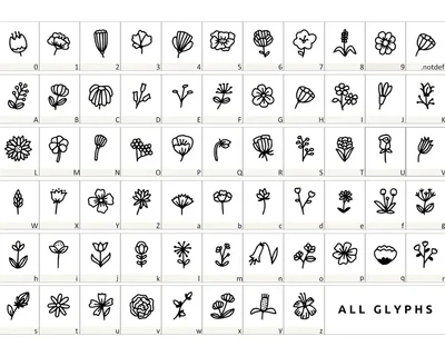 Cute Flowers Dingbat font