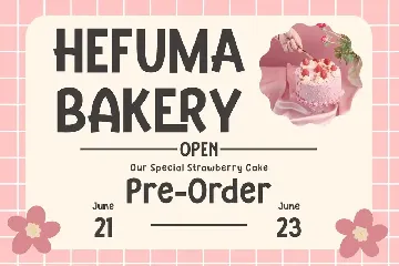 Hefuma | Display Playful Font