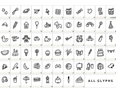 Kids Party Dingbat font